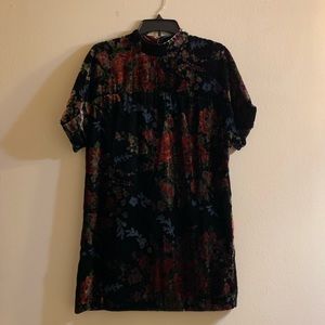 Zara Floral Velvet Dress
